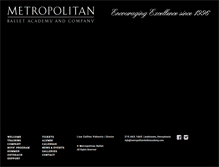 Tablet Screenshot of metropolitanballetacademy.com